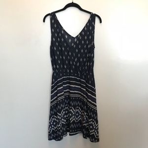 LUCKY BRAND Blue Patterned Sleeveless Dress
